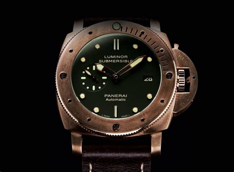 bronze panerai patina|Panerai bronze watch.